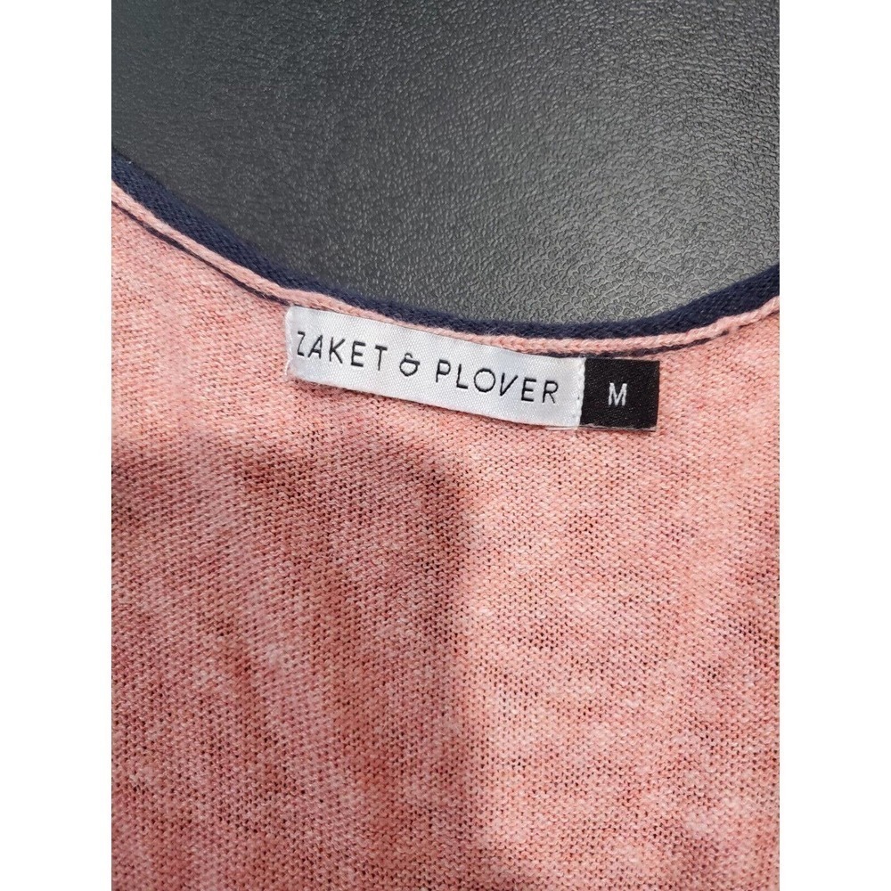 Zaket & Plover Womens Sz M Linen/Cotton Purple & Pink Top Sweater - Picture 8 of 9